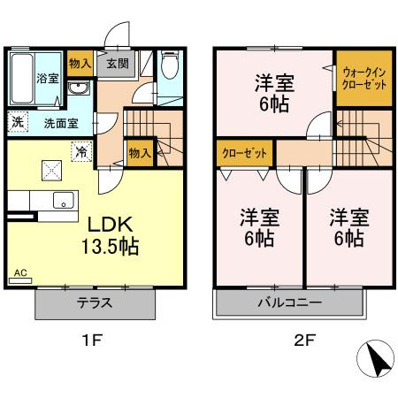 リビングタウン長橋台　Dの間取り