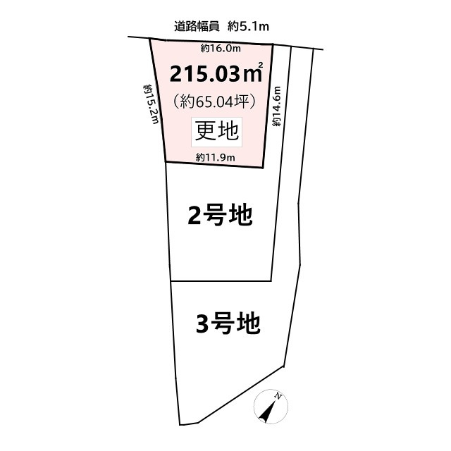 上高野奥小森町 土地(1号地)の土地図