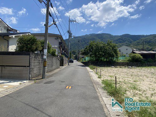 上高野奥小森町 土地(1号地)の前面道路含む現地写真