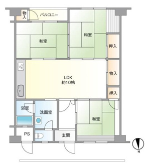 【間取り】 | 千里南町第1次住宅A3棟