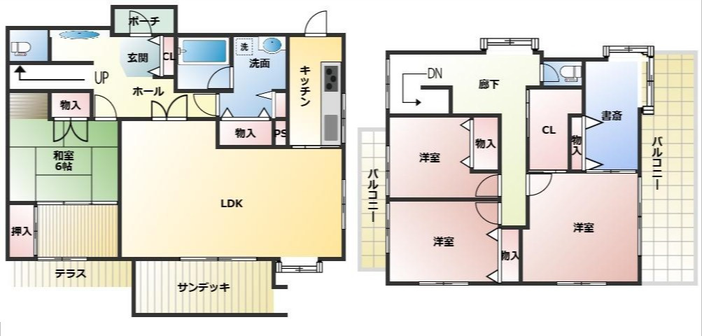 【田んぼ付き転用不可】土浦市蓮河原町　建物二棟の間取り
