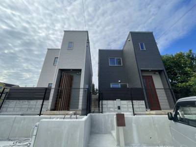 【外観】 | 恩納村名嘉真　２棟建て | A棟（左側）、B棟（右側）