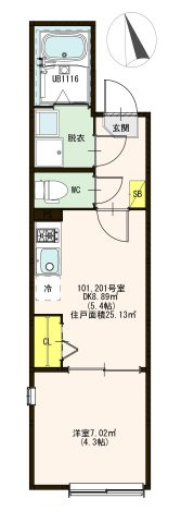 【間取り】 | ciel西綾瀬