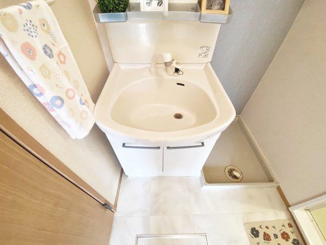 フィエルテ宝塚の洗面所|コンパクトで使いやすい洗面所