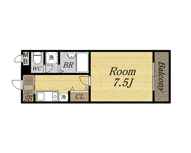 アッシュ宝塚（女性専用マンション）の間取り