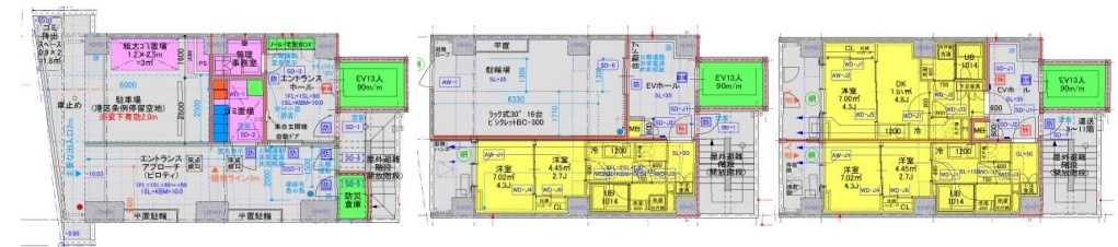 白金台５　土地の参考プラン|☆建物参考プラン☆
RC造11階建マンション（全19戸）
1階／50.83㎡　2階／71.54㎡　3～11階／65.14㎡
延床面積708.63㎡