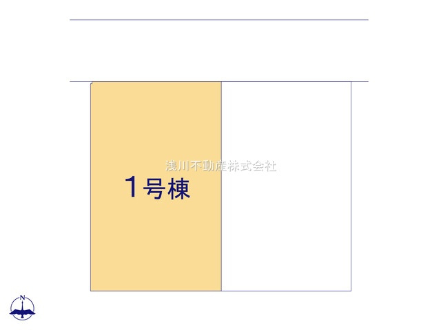 八王子市　富士見町　新築一戸建て　５期の区画図|～北道路に面している整形地～