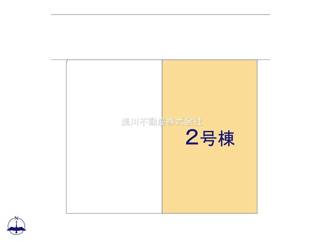 八王子市　富士見町　新築一戸建て　５期の区画図|～北道路に面している整形地～