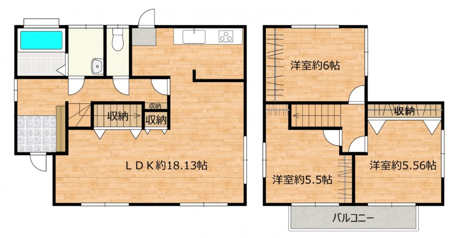 長府浜浦南町中古住宅の間取り