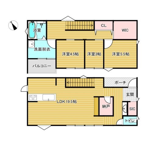 【太陽光付き】那珂郡東海村大字須和間オール電化住宅の間取り