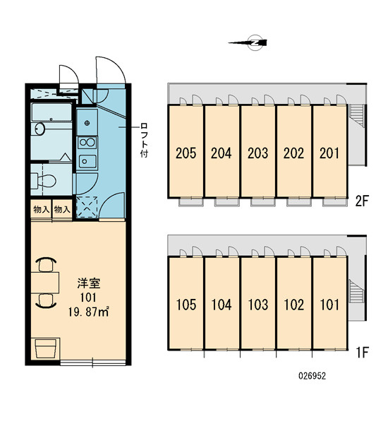 レオパレスELBIENの区画図|画像3
