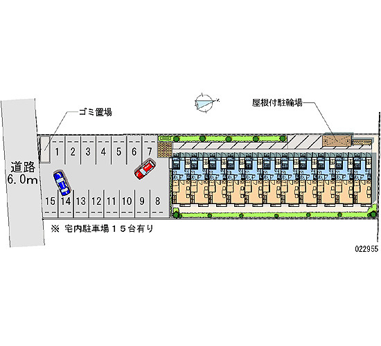 レオパレスSCHIELEの駐車場|画像4