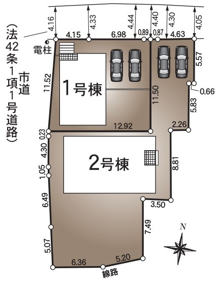 耐震+制震の家：住宅性能取得物件 手崎町 1号棟の区画図|★先着順販売受付開始
★子育てグリーン住宅：40万円交付対象物件
◎耐震+制震の家：手崎町 1号棟
◎価格への挑戦と性能にもこだわった家
◎ゆめマート徒歩10分
◎吉和小徒歩10分
◎尾道駅徒歩22分