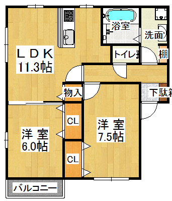 プランドールレーブの間取り|※間取りが現況と異なる場合は現況を優先します※