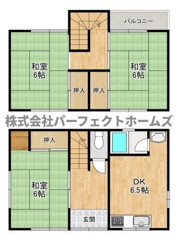 長尾家具町4丁目戸建　賃貸の間取り