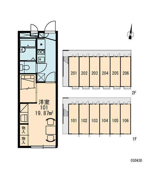 レオパレス入道の区画図|画像3