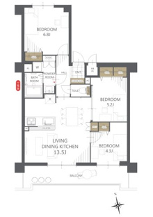 【間取り】朝日プラザ南16条 