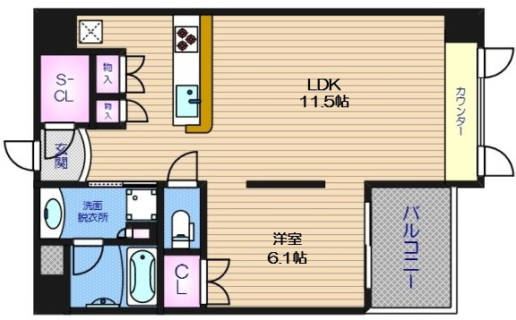 【間取り】 | プライムアーバン堺筋本町