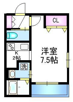 メゾン パーシモンの間取り|★設備充実の１Ｋタイプ★