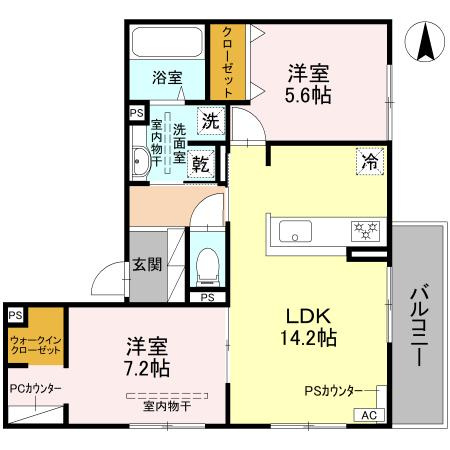 【間取り】 | D-residence高槻市下田部B