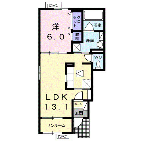 ハーミットクラブ幸の間取り