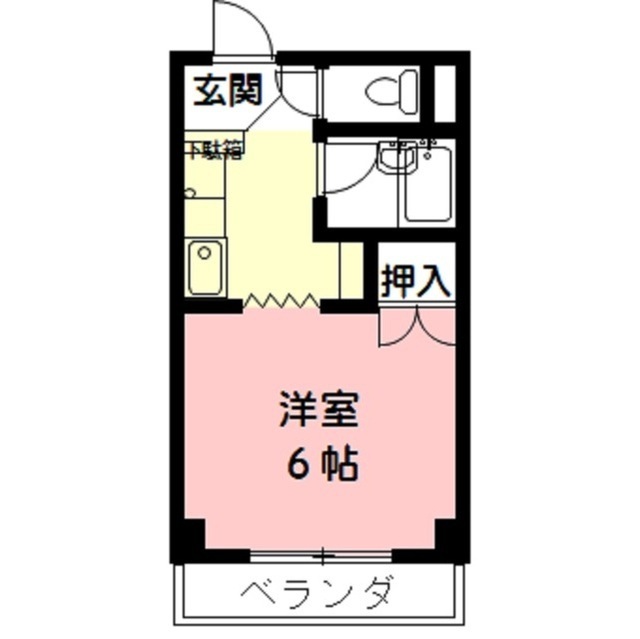 羽島市竹鼻町狐穴のアパートの間取り