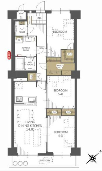 【間取り】 | ライオンズマンション枚方