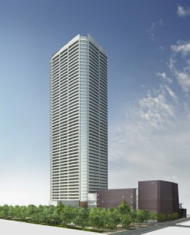 大阪ひびきの街・ザ・サンクタスタワーの外観パース