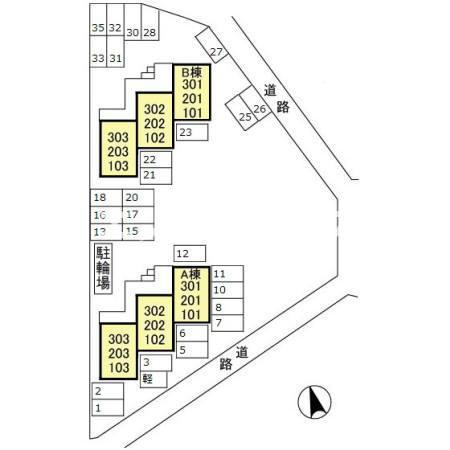 ファミール2000　Ａの区画図|高崎、前橋のお部屋探しはエンドスケープまで！お客様の理想お聞かせ下さい♪