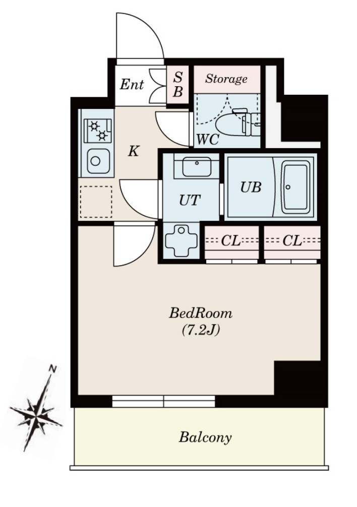 GRANPASEO本郷壱岐坂の間取り|1K
