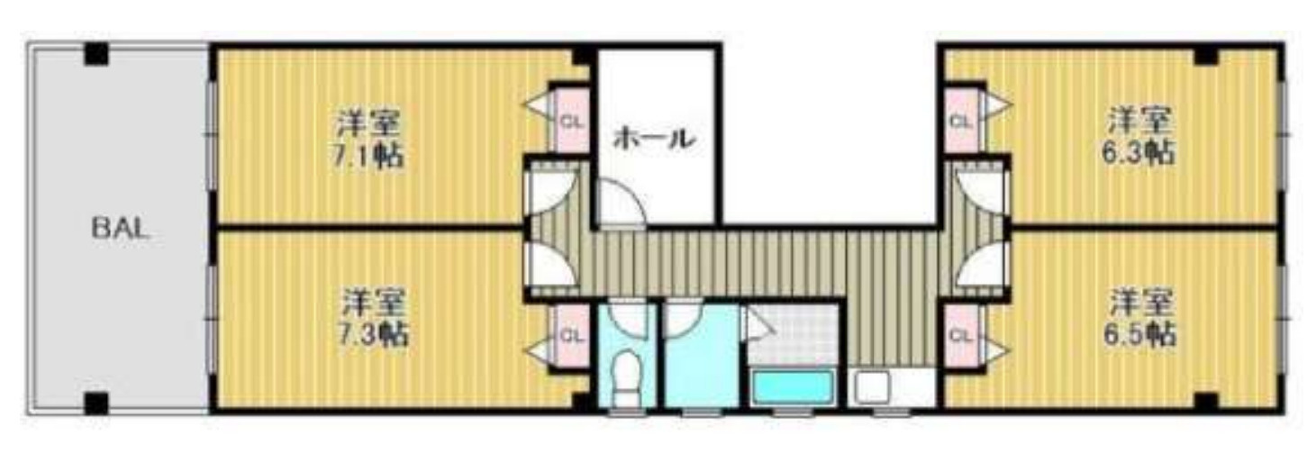 大阪市都島区都島中通2丁目　京橋駅徒歩約10分　一棟売マンションの間取り