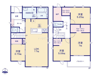 【間取り】 | 名古屋市北区楠3丁目309-1【仲介手数料無料】新築一戸建て　3号棟