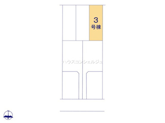 【区画図】 | 名古屋市北区楠3丁目309-1【仲介手数料無料】新築一戸建て　3号棟