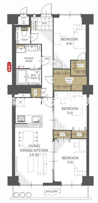 ライオンズマンション枚方の間取り|間取り図はいかがですか？ご希望を叶える間取りですか？リビングの広さは？水回りの位置は？カウンターキッチン？など色々な情報が集約されています。弊社ではリフォームなどのご相談も承っております。