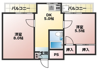 【間取り】 | シャトー第二平野