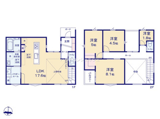 【間取り】 | 名古屋市守山区城土町22【仲介手数料無料】新築一戸建て　1号棟