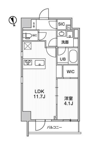 ALTERNA浅草の間取り|反転タイプ