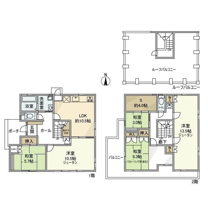自由が丘戸建の間取り