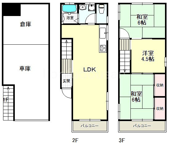 高槻市大塚町一戸建の間取り