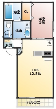 シャンテ経田Ⅱの間取り