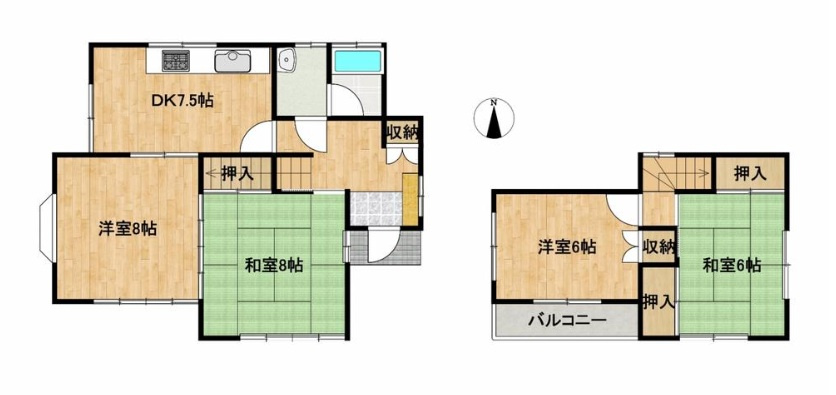 行田市持田５丁目　中古戸建の間取り