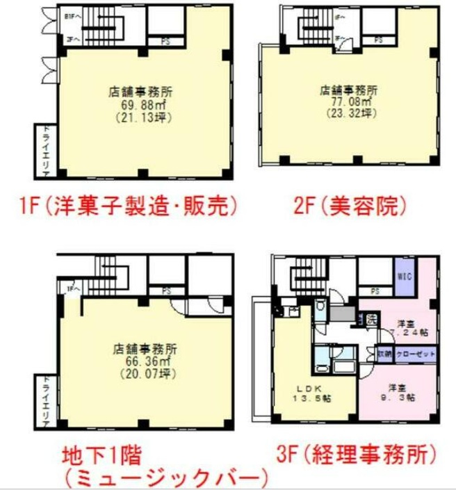 所沢市松葉町のビルの間取り