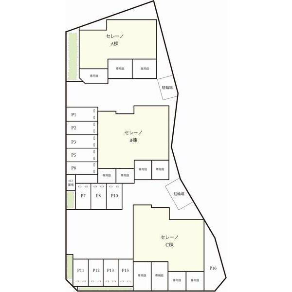 セレーノA棟の区画図