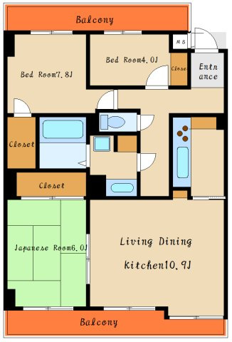 サバービアシティ21　B棟の間取り