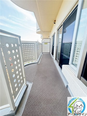 サバービアシティ21　B棟のバルコニー