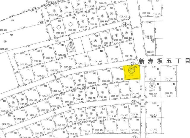 新赤坂179-1の区画図|区画図