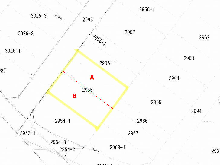 松波2丁目2955-A　売土地の区画図|区画予定図