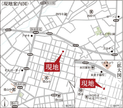 リーブルガーデン／中央区帯山第十五／２号棟の地図