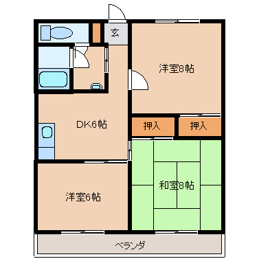 広沢コーポ１の間取り