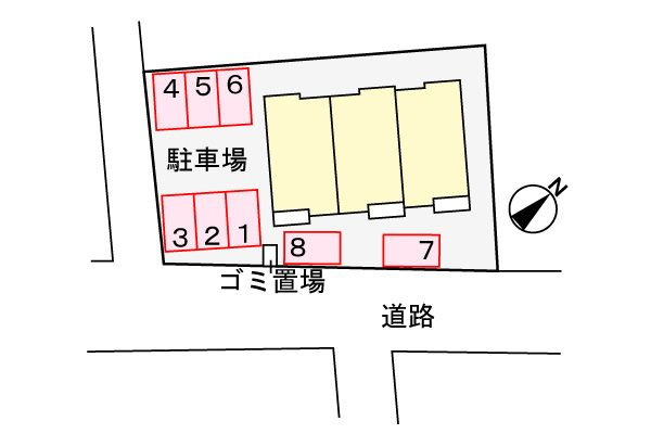プラシードＳＴ　　刈谷市近郊の賃貸はクラスホーム刈谷店の駐車場